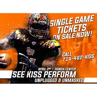#LAKISSFOOTBALL single game tickets are now on sale, while @kissonline is set to perform live at halftime during the season opener! Click below for more information! #WEAREONE 
Visit lakissfootball.com for full details!