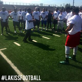 Thanks to everyone who came out and showcased their skills at our open tryouts this morning! We have some talented football players here in Southern California! #LAKISSFOOTBALL #WEAREONE