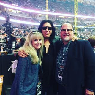 @genesimmons having a great time with Express Furniture Rental owners Don and Debi Chance last night! #WEAREONE